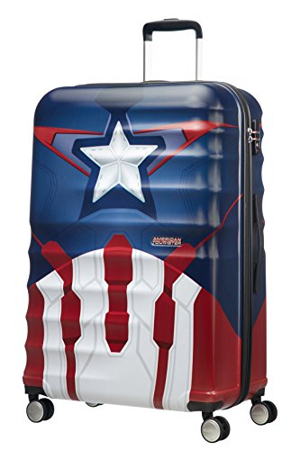 American Tourister – Disney Wavebreaker Spinner Marvel, 77 cm, 96 L, Captain America Close-Up