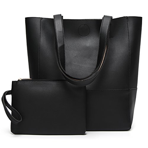DCCN Damen Handtaschen Shopper PU Leder Messenger Bags Einkaufstasche mit EIN klein Beutel Geldbörse