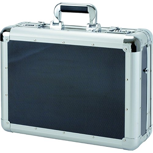 Alumaxx Laptop-Attachékoffer C-1, aus Aluminium, ca. 45,5 x 35 x 15,5 cm, in carbon-look Laptop Rollkoffer, 12.16 L, silber-carbon