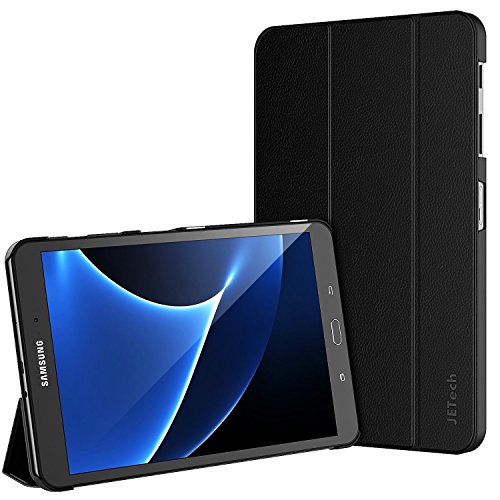 JETech Hülle für Samsung Galaxy Tab A 10,1 (T580/T585), Schutzhülle mit Ständer Funktion und Auto Schlaf/Wachen, Schwarz