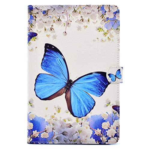 Felfy Hülle Tasche für Samsung Galaxy Tab A 10.1,Galaxy Tab A T580 Case,Galaxy Tab A T585 Hülle Flip Ledertasche Luxe Bookstyle Blumen Schmetterling Muster mit Standfunktion Magnetverschluss