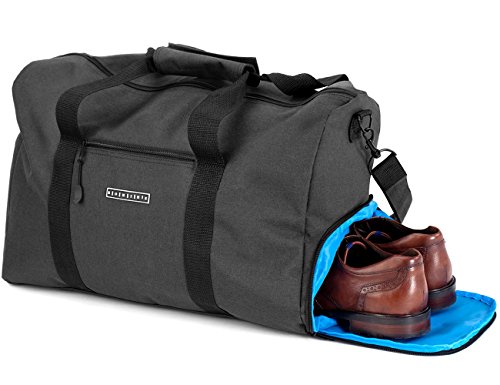 ronin's Stilvolle Sporttasche Reisetasche mit Schuhfach und Trinkflaschen-Halter | 36 Liter Handgepäck Tasche 50x27x27 | Hochwertige Canvas Weekender Tasche für Damen und Herren