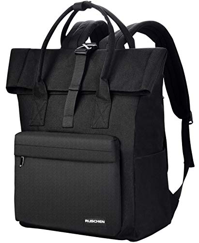 Ruschen Rucksack Herren/Business Rucksäcke aus reißfestem Polyestergewebe, 15,6 Zoll Laptop Rucksack, Multifunktionaler Damen & Herren Daypack, Unisex Alltagstasche/Backpack für Jungen Teenager