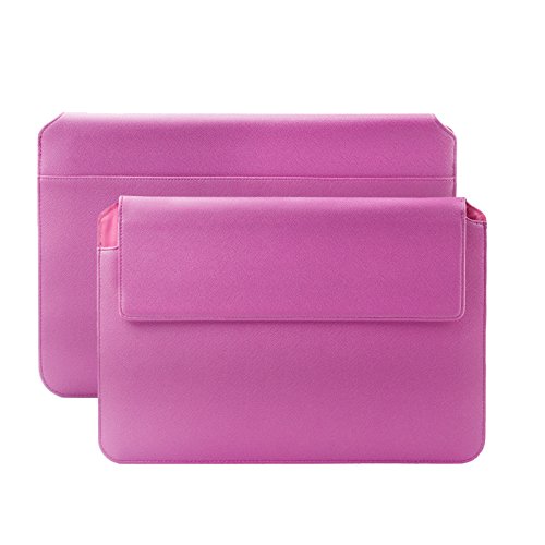 iCues MacBook Pro & Air 13“ Tasche | für 11.6 bis 14.0 Zoll Laptops Piquante Etui Hippo Lila | Premium Sleeve Hülle Schutzhülle Case für Notebook und Tablet Leder Cover Schutz