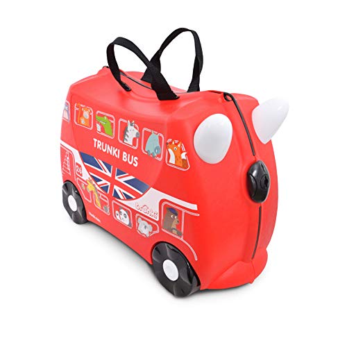 Trunki Trolley Kinderkoffer, Handgepäck für Kinder: Boris the Bus (Rot)