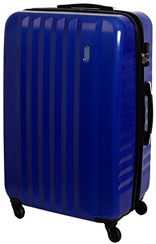 XXL Hartschalen Koffer Trolley Reise TSA Schloss 100 Liter Blau 822