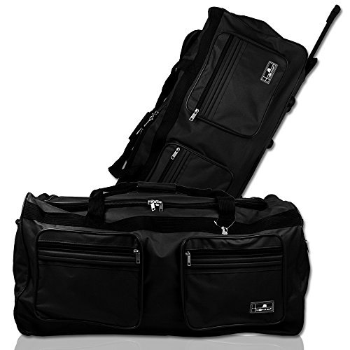 XXL Reisetasche – Trolley – Koffer – Tasche – Trolleytasche Miami mit Farbauswahl (schwarz)