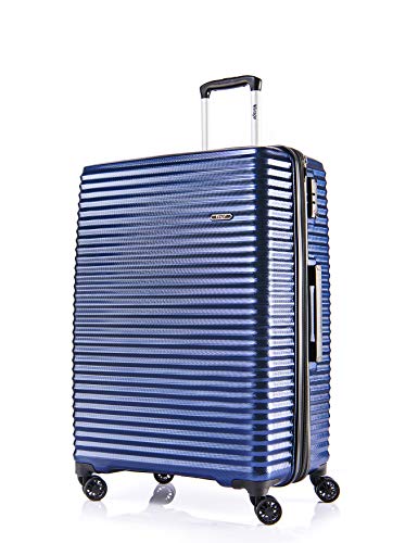Verage Vortex Trolley Hartschale-Koffer in Blau L-28 erweiterbar, geruchsneutraler Reisekoffer mit TSA Schloss, 4x360°-Zwillingsrollen, umweltfreundliches Material S-PET