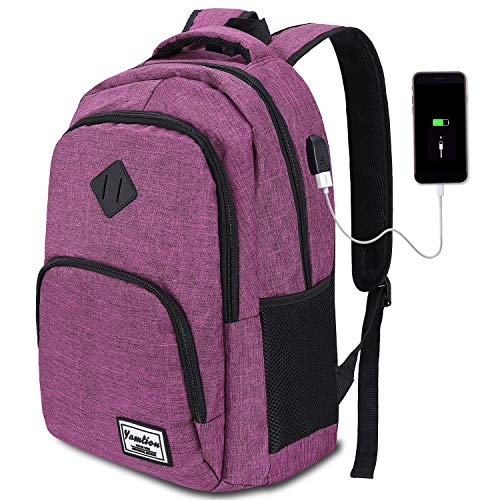 YAMTION Schulrucksack für Damen and Mädchen,Laptop Rucksack mit 15.6 Zoll Laptopfach für Schule Arbeit Reisen
