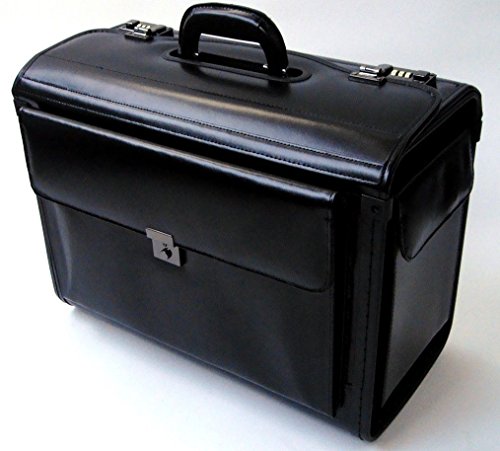 Business-Pilotenkoffer mit Laptopfach – Lederfaserstoff – Handgepäckgröße
